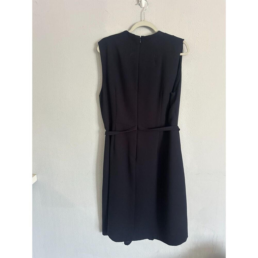 Adrianna Papell Navy Sleeveless Belted Office Dress Women’s 18W Knee Length - Picture 3 of 8